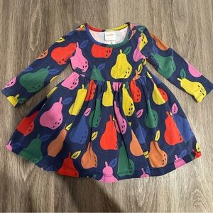 Hanna Anderson Colorful Pear Fruit Print Kids Dress